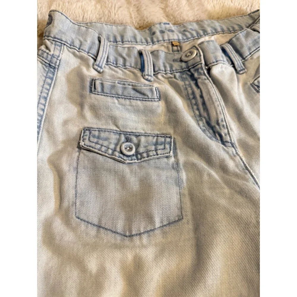 Sandro Wide Leg Jeans P3316-E Light Blue Denim Retro Jeans Size 40/L - Picture 2 of 9